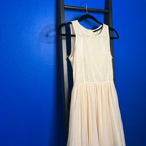 ZARA Trafaluc Collection, Baby pink ballerina dress, button up back, size S